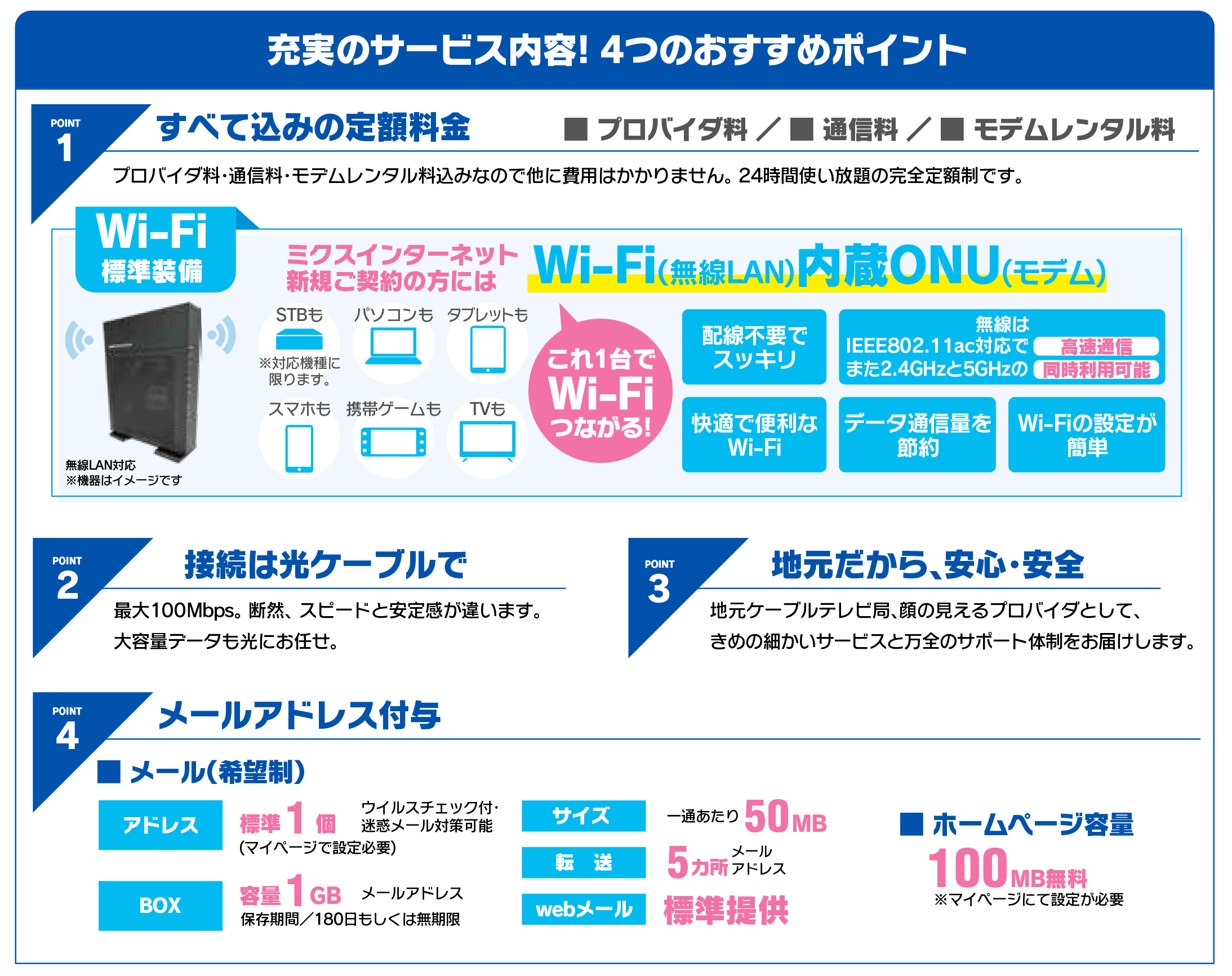 充実のサービス内容!4つのおすすめポイント